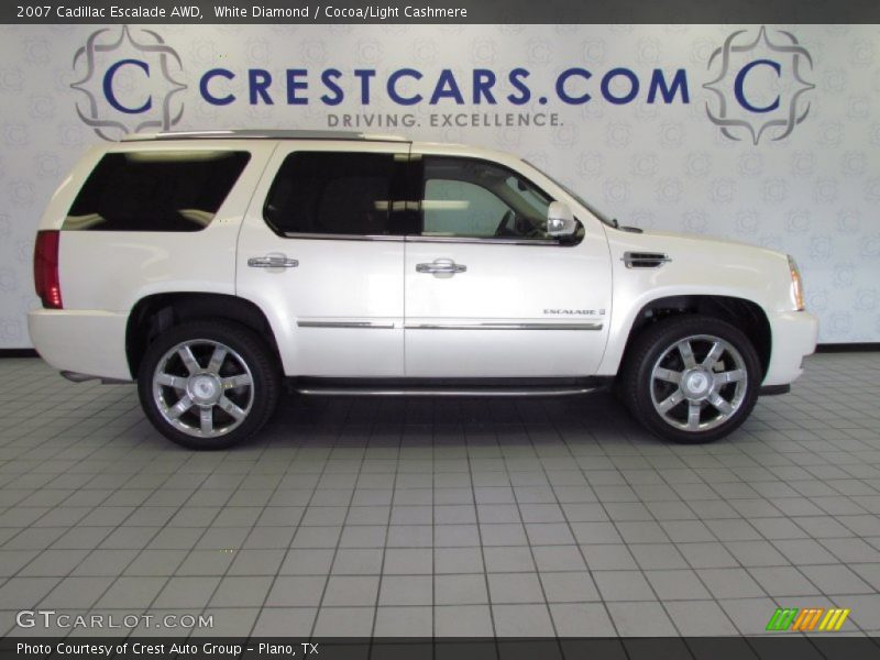 White Diamond / Cocoa/Light Cashmere 2007 Cadillac Escalade AWD