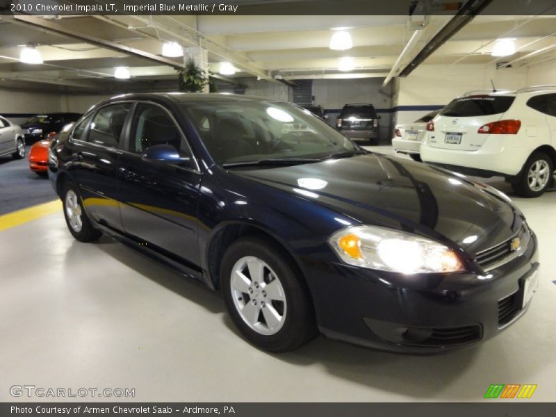 Imperial Blue Metallic / Gray 2010 Chevrolet Impala LT