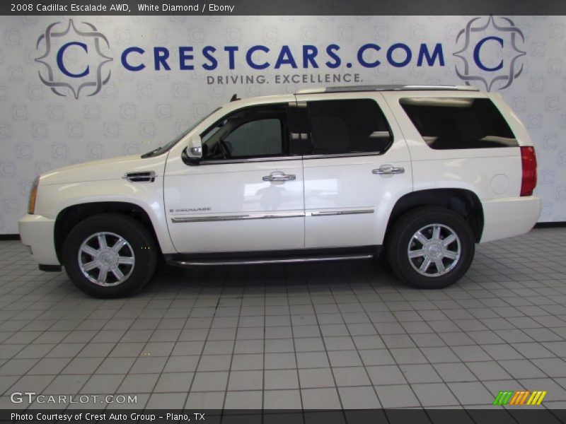 White Diamond / Ebony 2008 Cadillac Escalade AWD