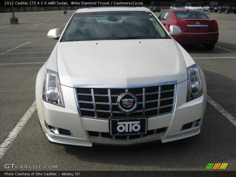 White Diamond Tricoat / Cashmere/Cocoa 2012 Cadillac CTS 4 3.6 AWD Sedan