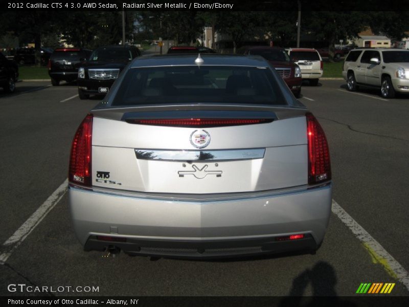 Radiant Silver Metallic / Ebony/Ebony 2012 Cadillac CTS 4 3.0 AWD Sedan