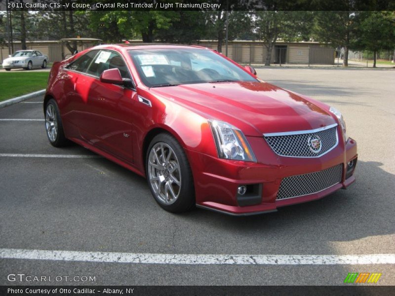 Crystal Red Tintcoat / Light Titanium/Ebony 2011 Cadillac CTS -V Coupe