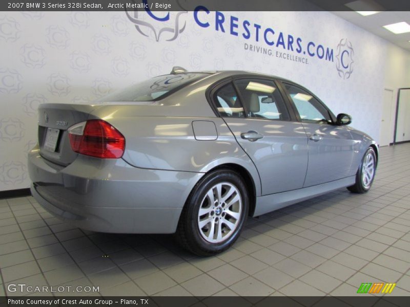 Arctic Metallic / Beige 2007 BMW 3 Series 328i Sedan