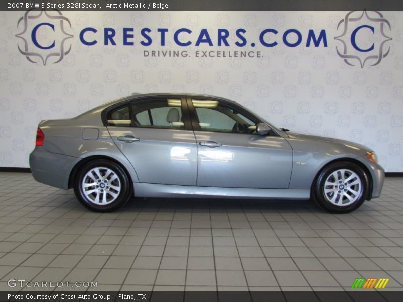 Arctic Metallic / Beige 2007 BMW 3 Series 328i Sedan