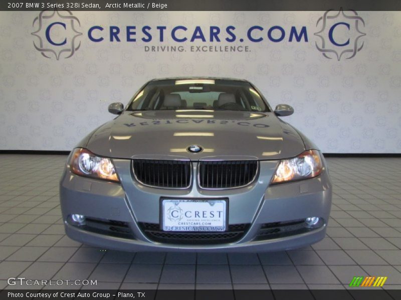 Arctic Metallic / Beige 2007 BMW 3 Series 328i Sedan
