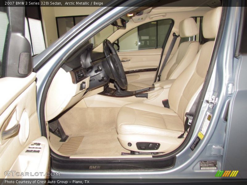 Arctic Metallic / Beige 2007 BMW 3 Series 328i Sedan