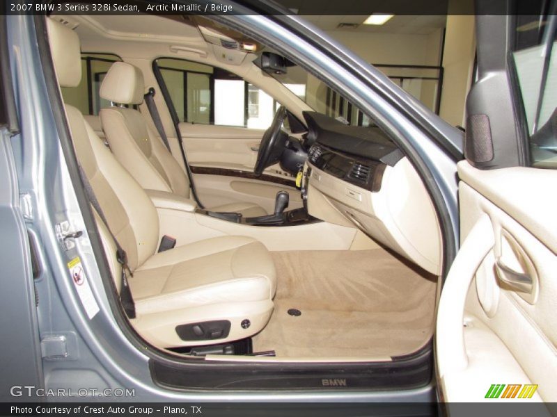 Arctic Metallic / Beige 2007 BMW 3 Series 328i Sedan