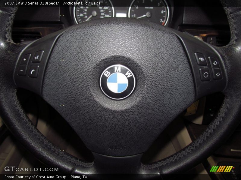 Arctic Metallic / Beige 2007 BMW 3 Series 328i Sedan
