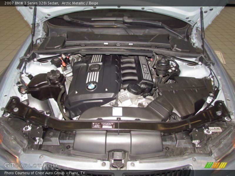 Arctic Metallic / Beige 2007 BMW 3 Series 328i Sedan