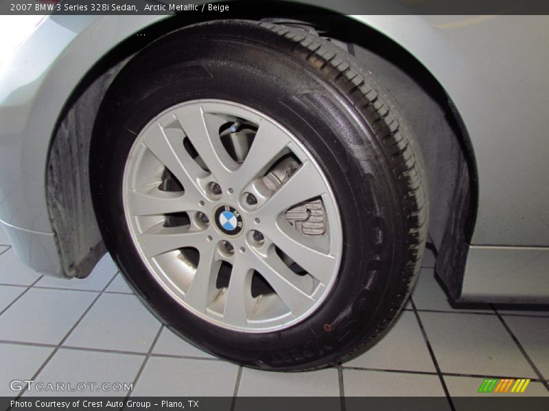 Arctic Metallic / Beige 2007 BMW 3 Series 328i Sedan