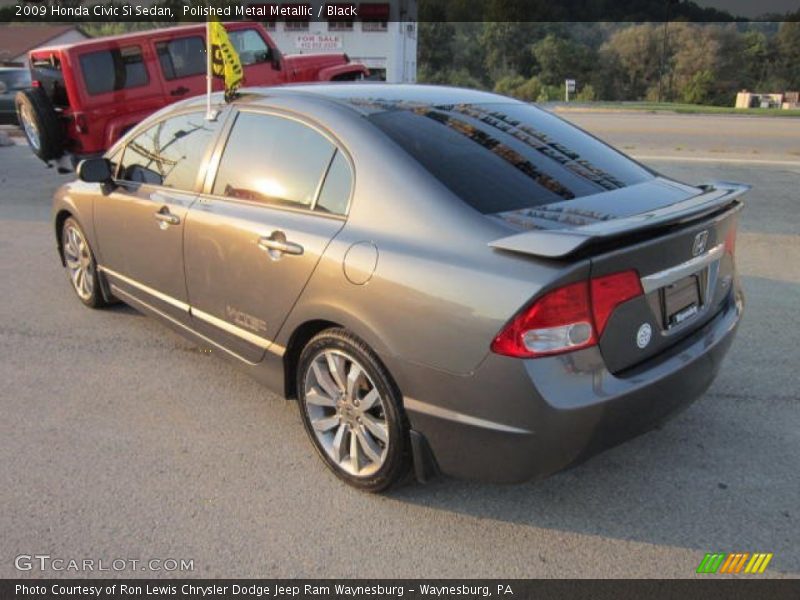 Polished Metal Metallic / Black 2009 Honda Civic Si Sedan