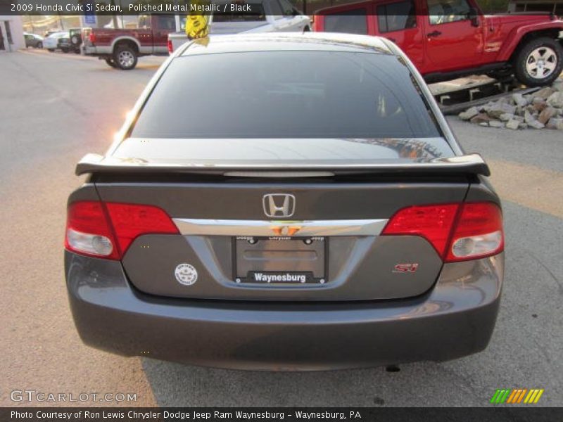 Polished Metal Metallic / Black 2009 Honda Civic Si Sedan