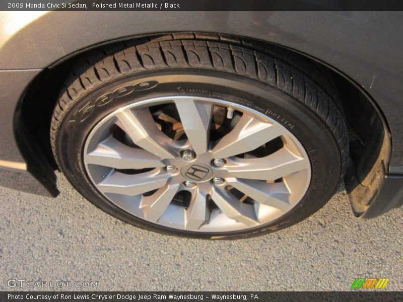 Polished Metal Metallic / Black 2009 Honda Civic Si Sedan