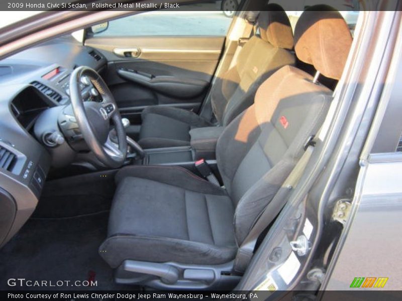 Polished Metal Metallic / Black 2009 Honda Civic Si Sedan