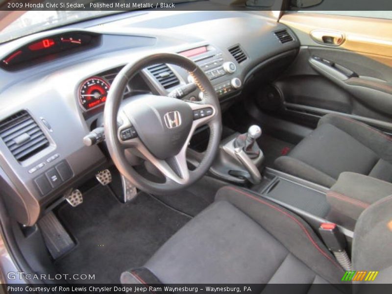 Polished Metal Metallic / Black 2009 Honda Civic Si Sedan