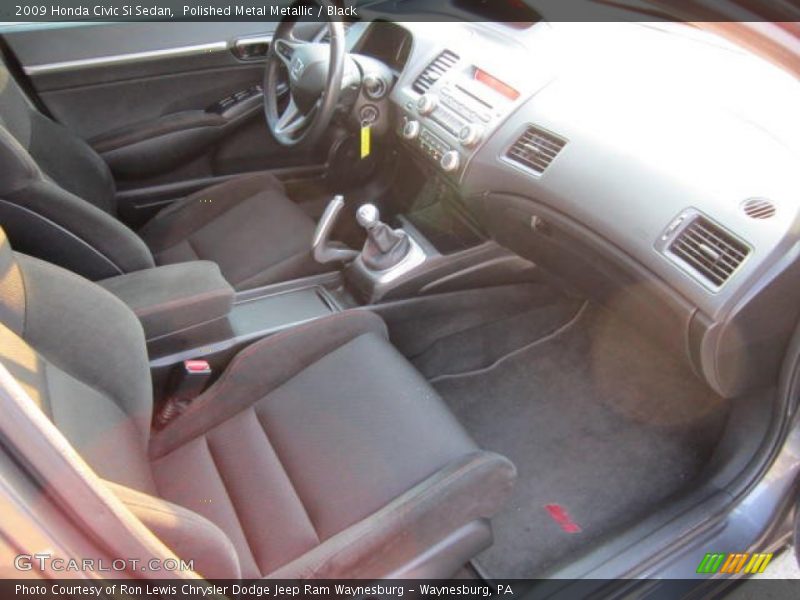 Polished Metal Metallic / Black 2009 Honda Civic Si Sedan