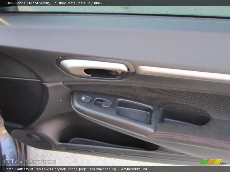 Polished Metal Metallic / Black 2009 Honda Civic Si Sedan