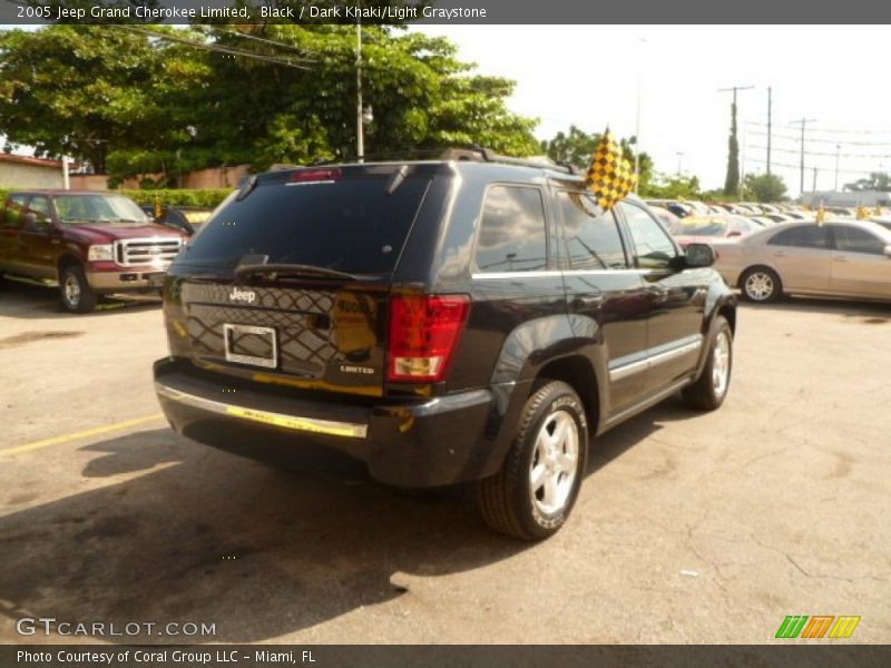 Black / Dark Khaki/Light Graystone 2005 Jeep Grand Cherokee Limited
