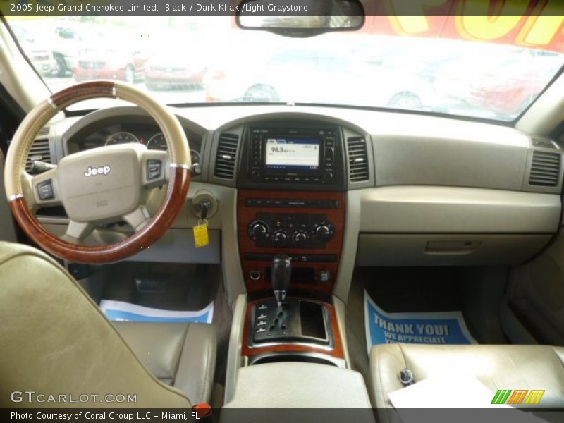 Black / Dark Khaki/Light Graystone 2005 Jeep Grand Cherokee Limited