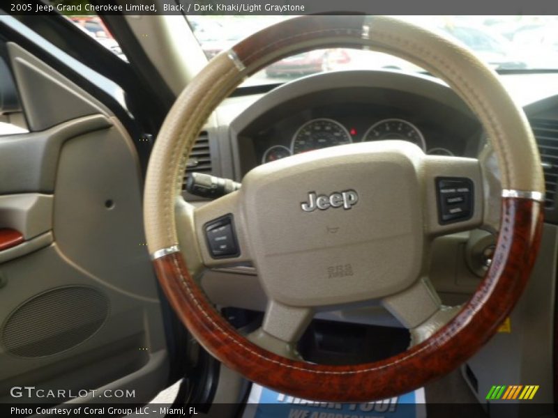 Black / Dark Khaki/Light Graystone 2005 Jeep Grand Cherokee Limited