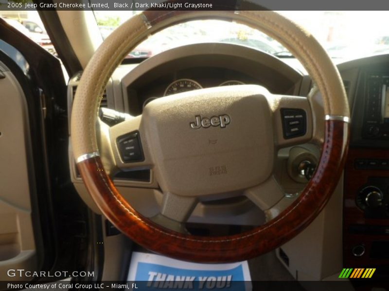 Black / Dark Khaki/Light Graystone 2005 Jeep Grand Cherokee Limited