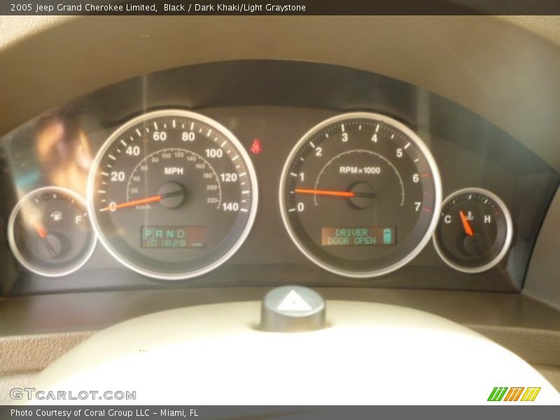 Black / Dark Khaki/Light Graystone 2005 Jeep Grand Cherokee Limited