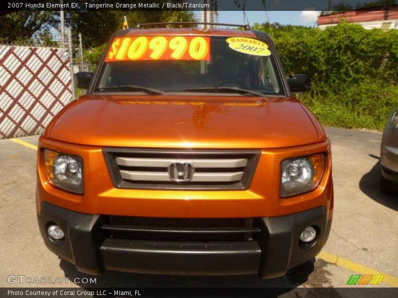Tangerine Orange Metallic / Black/Titanium 2007 Honda Element EX