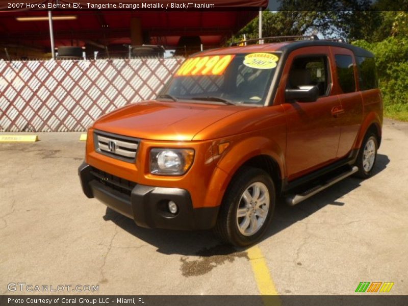 Tangerine Orange Metallic / Black/Titanium 2007 Honda Element EX