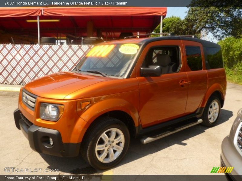 Tangerine Orange Metallic / Black/Titanium 2007 Honda Element EX