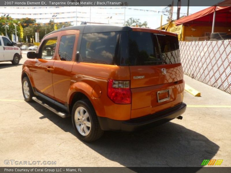 Tangerine Orange Metallic / Black/Titanium 2007 Honda Element EX