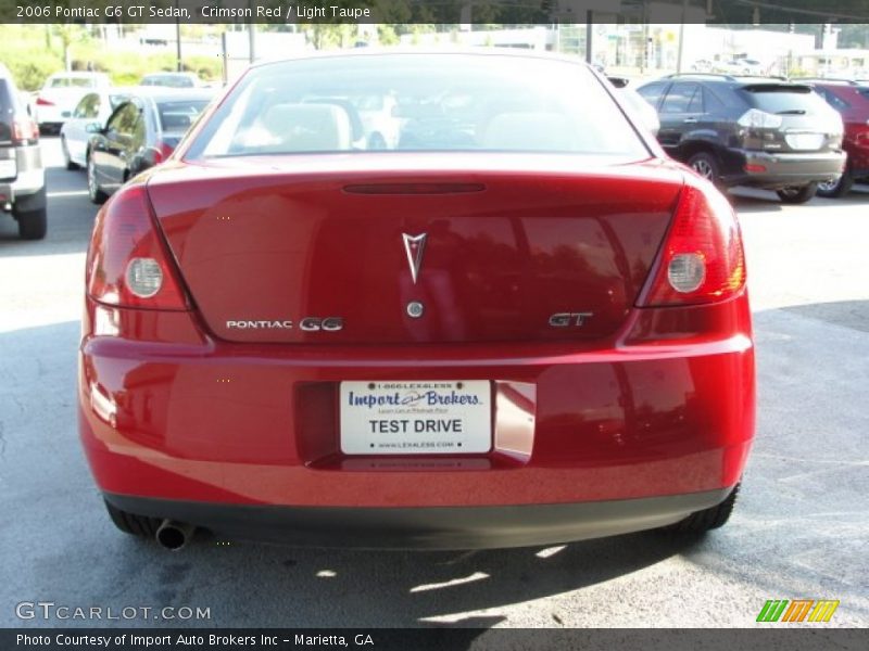 Crimson Red / Light Taupe 2006 Pontiac G6 GT Sedan