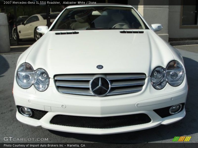 Alabaster White / Stone 2007 Mercedes-Benz SL 550 Roadster