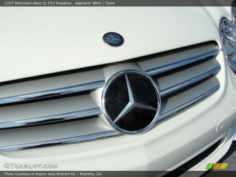 Alabaster White / Stone 2007 Mercedes-Benz SL 550 Roadster