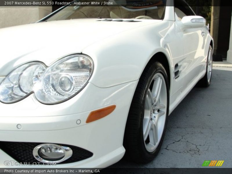 Alabaster White / Stone 2007 Mercedes-Benz SL 550 Roadster