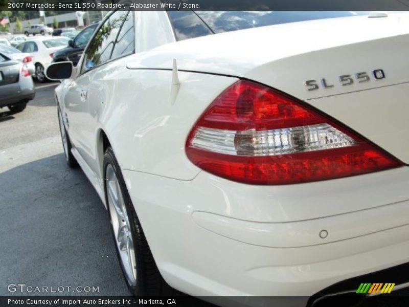 Alabaster White / Stone 2007 Mercedes-Benz SL 550 Roadster