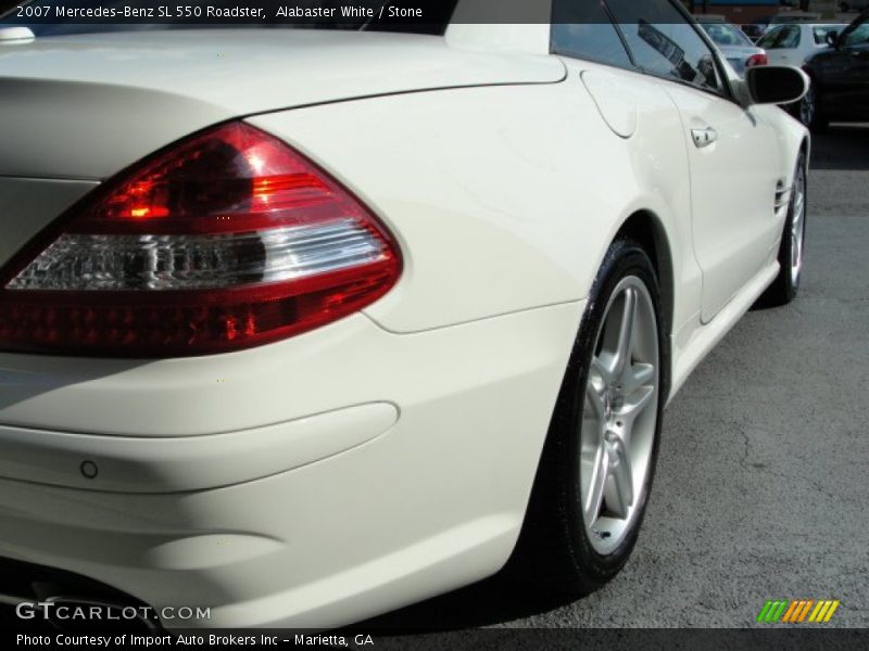 Alabaster White / Stone 2007 Mercedes-Benz SL 550 Roadster
