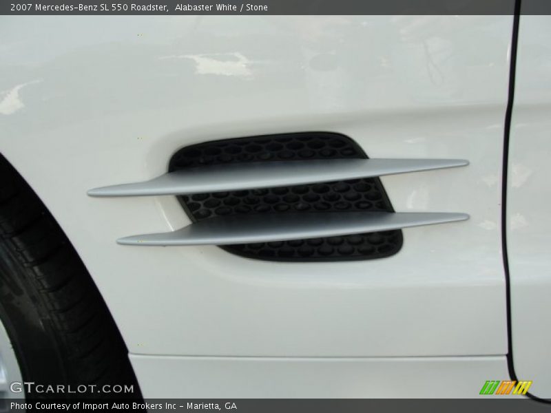 Alabaster White / Stone 2007 Mercedes-Benz SL 550 Roadster