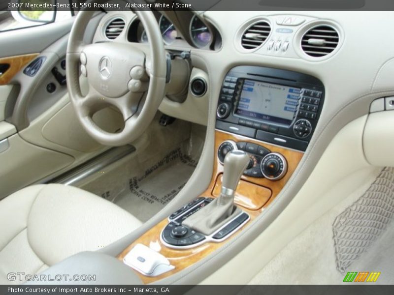 Alabaster White / Stone 2007 Mercedes-Benz SL 550 Roadster
