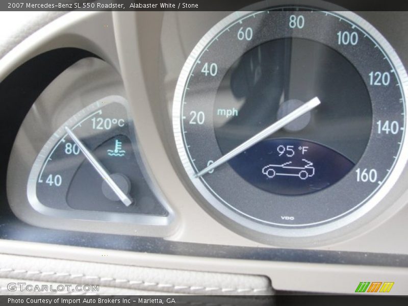 Alabaster White / Stone 2007 Mercedes-Benz SL 550 Roadster