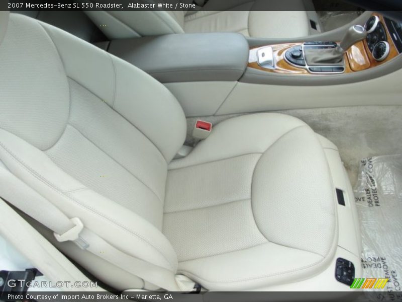 Alabaster White / Stone 2007 Mercedes-Benz SL 550 Roadster