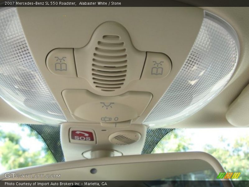 Alabaster White / Stone 2007 Mercedes-Benz SL 550 Roadster
