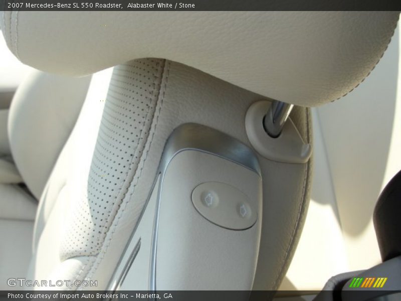 Alabaster White / Stone 2007 Mercedes-Benz SL 550 Roadster