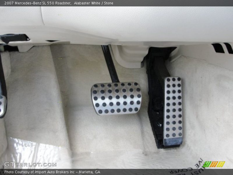 Alabaster White / Stone 2007 Mercedes-Benz SL 550 Roadster