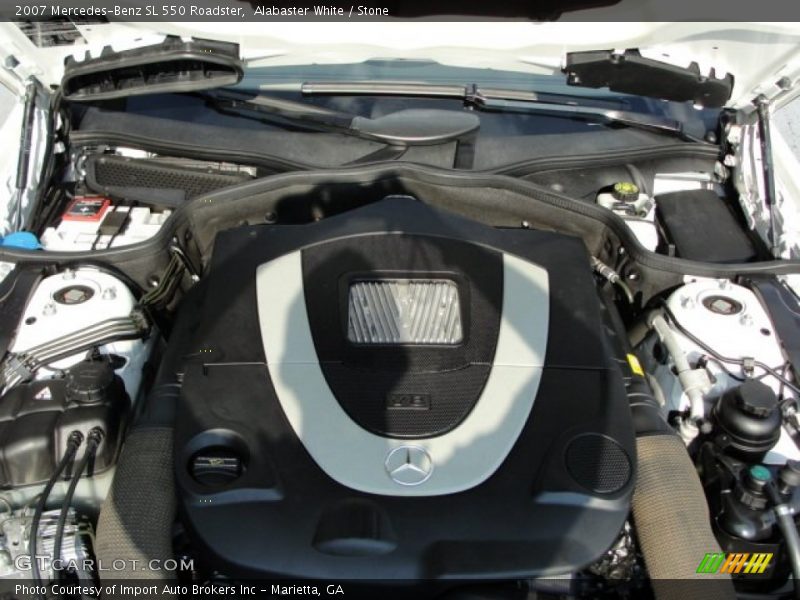 Alabaster White / Stone 2007 Mercedes-Benz SL 550 Roadster