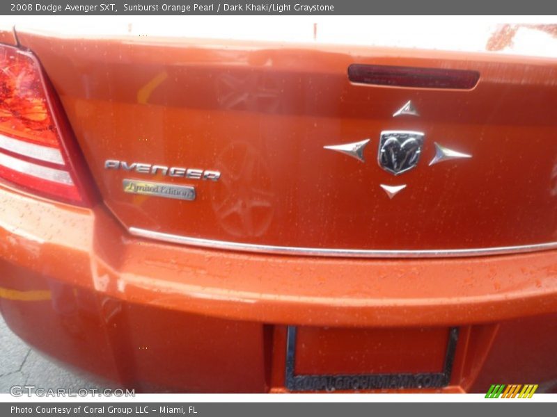 Sunburst Orange Pearl / Dark Khaki/Light Graystone 2008 Dodge Avenger SXT