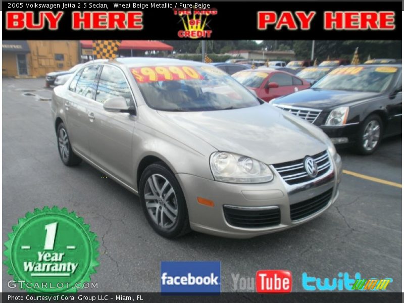 Wheat Beige Metallic / Pure Beige 2005 Volkswagen Jetta 2.5 Sedan