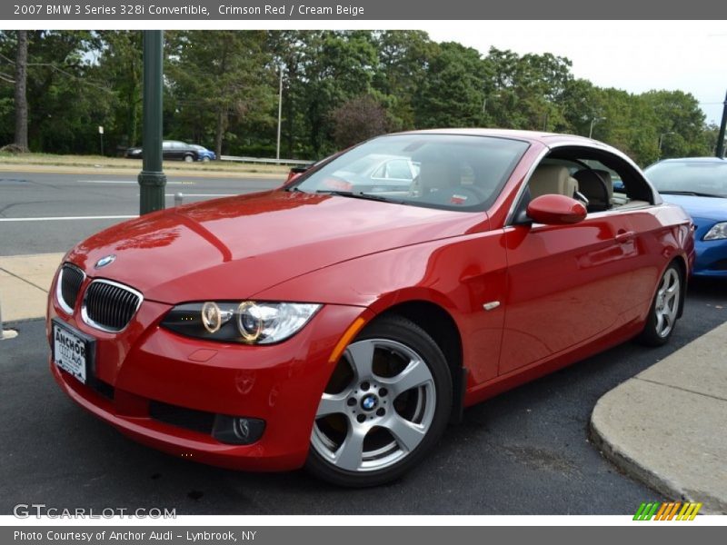 Crimson Red / Cream Beige 2007 BMW 3 Series 328i Convertible