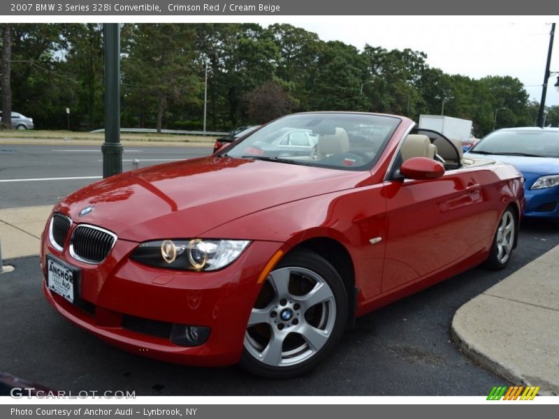 Crimson Red / Cream Beige 2007 BMW 3 Series 328i Convertible