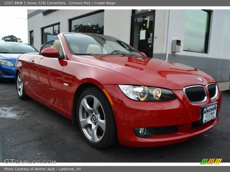 Crimson Red / Cream Beige 2007 BMW 3 Series 328i Convertible