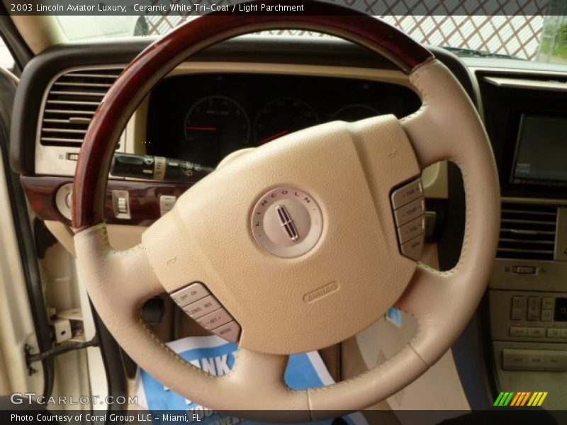 Ceramic White Tri-Coat / Light Parchment 2003 Lincoln Aviator Luxury